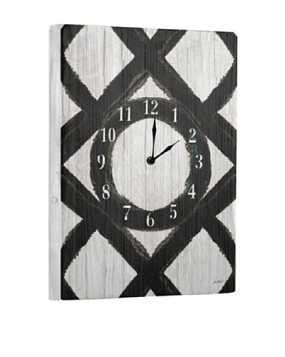 Black White Reclaimed Wood ClockAs You See