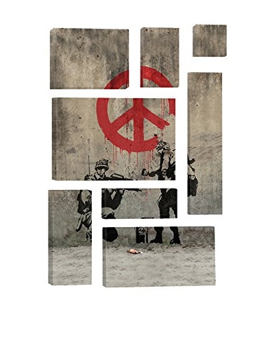 Banksy Soldiers Painting Peace 8-Piece Giclée On Canvas