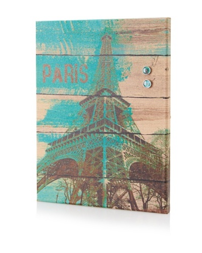 Irena Orlove “Teal Eiffel” Giclee on Cork Board