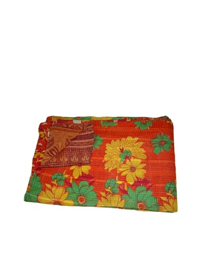 Vintage Preeti Kantha Throw, Multi, 60 x 90