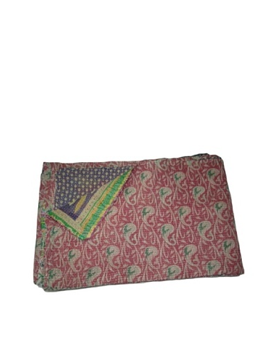 Vintage Navneet Kantha Throw, Multi, 60″ x 90″