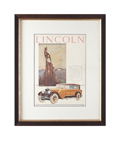 Original French Lincoln Advertisement, 1927