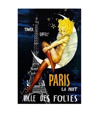 Paris Moon Giclée Canvas Print