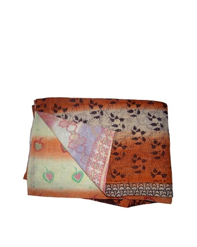 Large Vintage Karishma Kantha Throw, Multi, 60 x 90