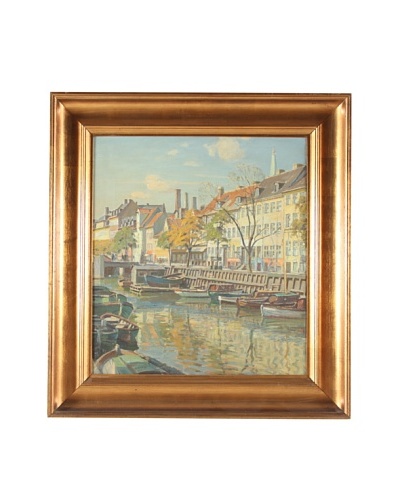 Canal 1930, Christian Frederik Beck Framed Artwork