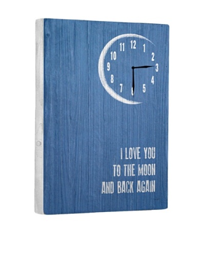 I Love You To The Moon and Back Reclaimed Wood Clock