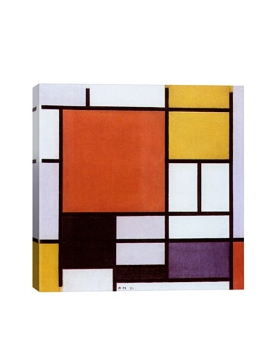 Piet Mondrian's Composition with Large Red Plane, Yellow, Black, Gray and Blue, (1921) Giclée Canvas...