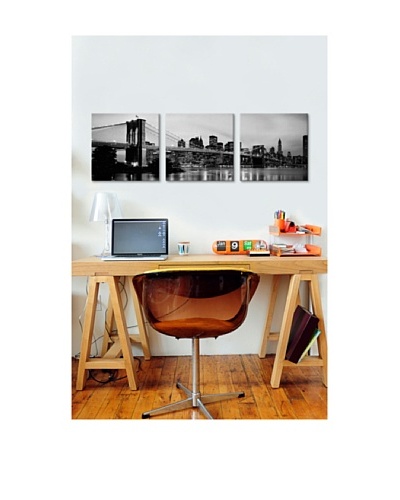 Brooklyn Bridge Panoramic Giclée Canvas Print Triptych