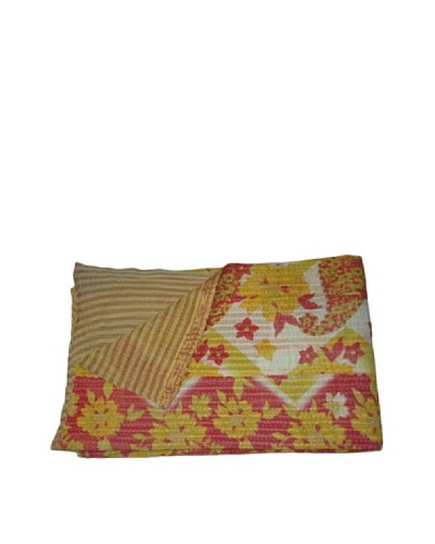 Vintage Navneet Kantha Throw, Multi, 60″ x 90″