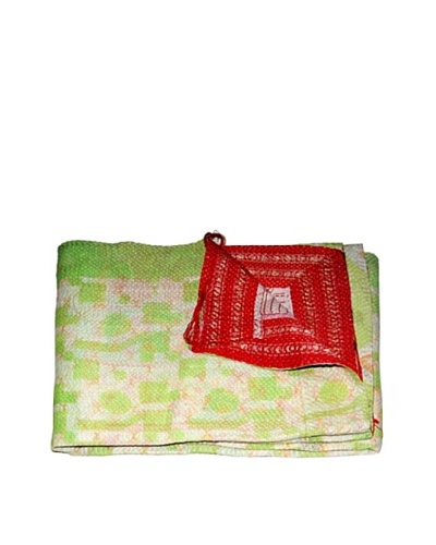 Vintage Kantha Throw, Multi