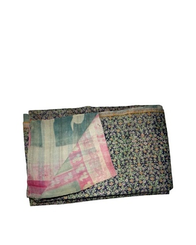 Vintage Lalima Kantha Throw, Multi, 60 x 90