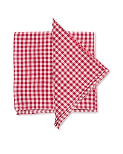 Set of 4 Becca Gingham Napkins, Red/White