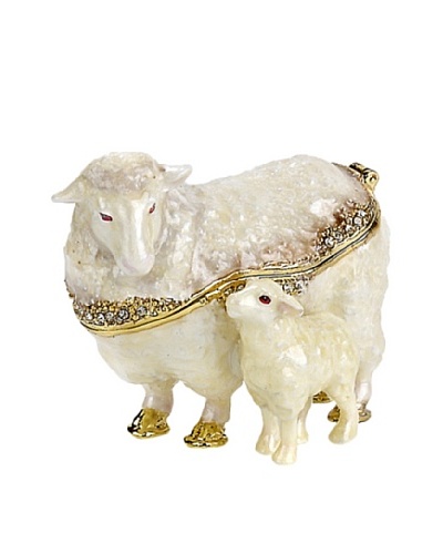 Mom & Baby Sheep Trinket Box