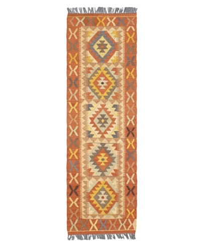 Istanbul Yama Kilim Traditional Kilim, Copper, 1' 11 x 6' 3 Runner