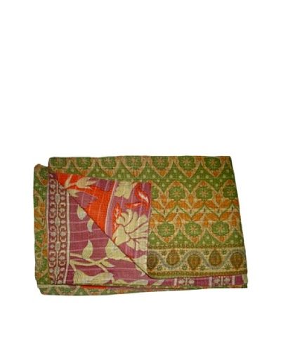 Vintage Karishma Kantha Throw, Multi, 60″ x 90″