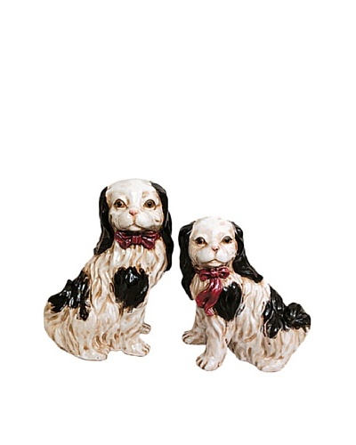 Set of 2 Little Dog Figurines