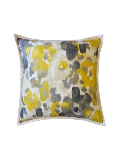 Water Color Throw Pillow, Yellow