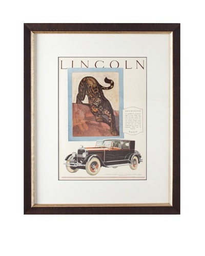 Original French Lincoln Advertisement, 1927As You See