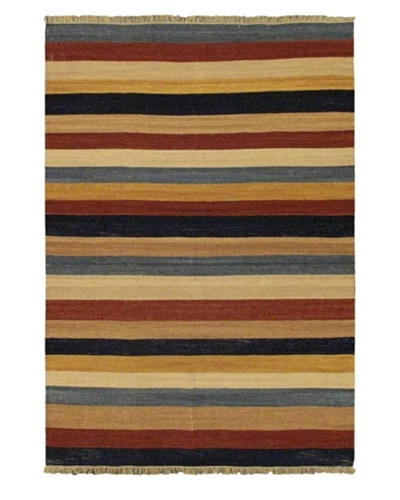 Fiesta Transitional Kilim, Beige/Blue/Brown, 5' 7 x 7' 1