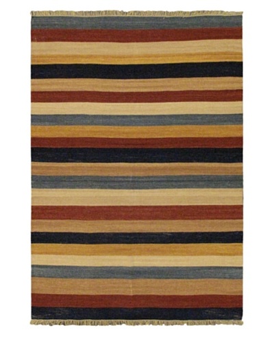 Fiesta Transitional Kilim, Beige/Blue/Brown, 5' 7 x 7' 1