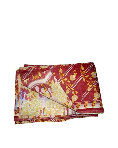 Vintage Lavanya Kantha Throw, Multi, 60 x 90