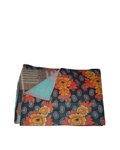 Vintage Parul Kantha Throw, Multi, 60 x 90