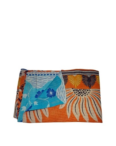 Vintage Karishma Kantha Throw, Multi, 60 x 90