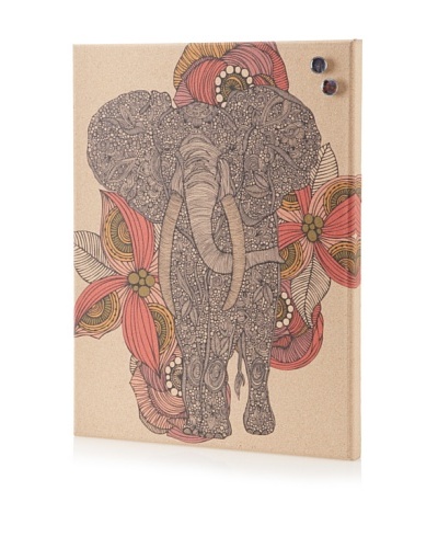 Valentina Ramos Elephant in Flower Giclee on Cork Board