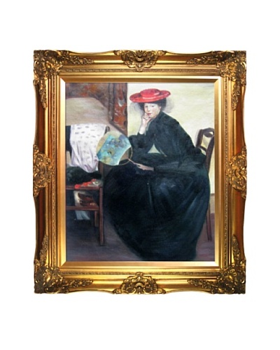 Oil Reproduction of Alfred Maurer's Model with a Japanese Fan
