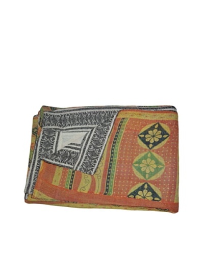 Vintage Navneet Kantha Throw, Multi, 60 x 90