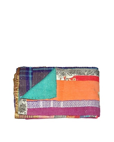 Vintage Kantha Throw, Multi