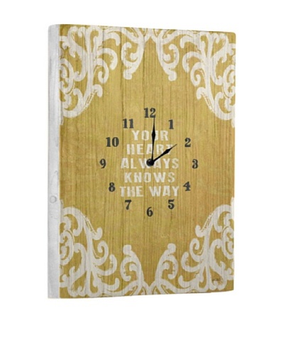 Your Heart Always Reclaimed Wood Clock