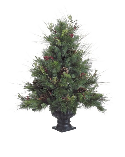 36″ Pine, Berries & Cone Tree