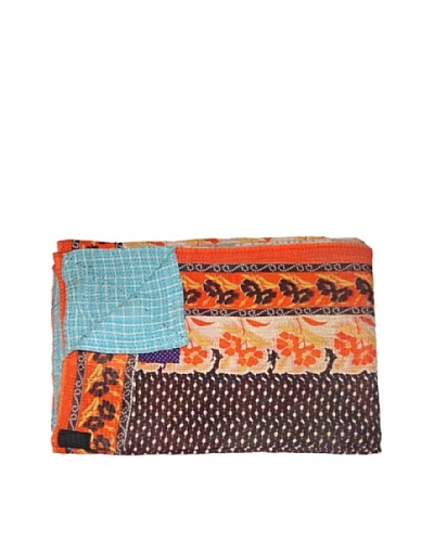 Vintage Kantha Throw, Multi