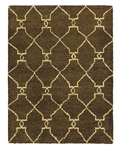 Hand-Knotted Marrakech Rug, Dark Brown, 4' 7 x 6' 7