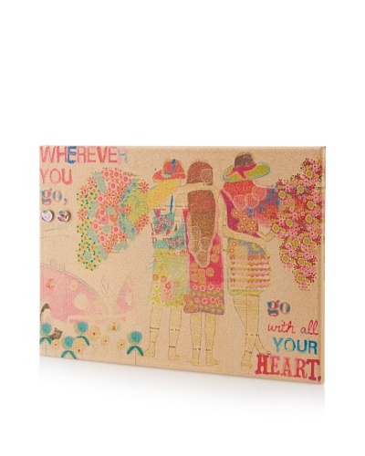 Maia Farrell Go with Your Heart Giclee on Cork Board