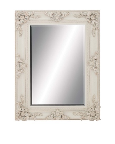 Wooden Wall Mirror I, White