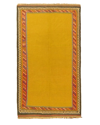 Kashkoli Kilim Traditional Kilim, Gold, 5' 5 x 9' 2
