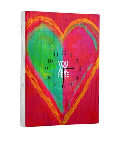 Your Are Here Reclaimed Wood Clock