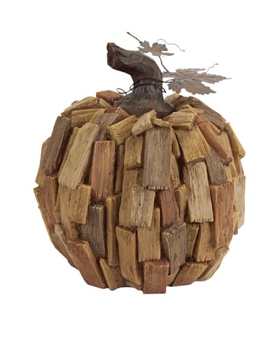 Melrose Large Driftwood Pumpkin, Natural