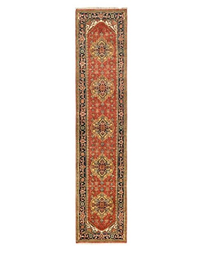 Hand-Knotted Serapi Heritage Wool Rug, Dark Copper, 2' 7 x 12' Runner