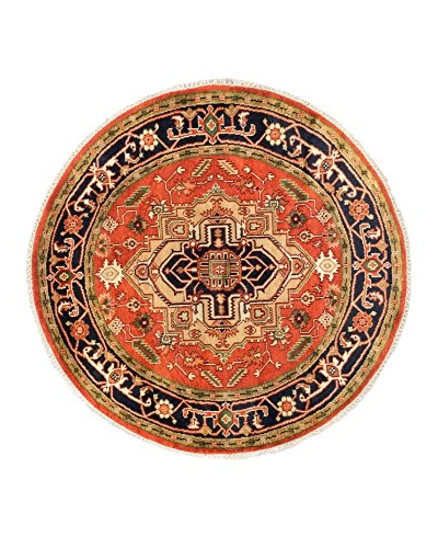 Hand-Knotted Serapi Heritage Wool Rug, Copper, 6' Round
