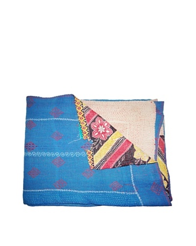 Vintage Kantha Throw, Multi, 60 x 75