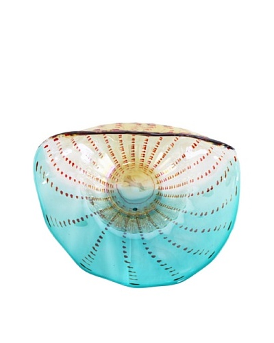 Glass Platter, Blue/White