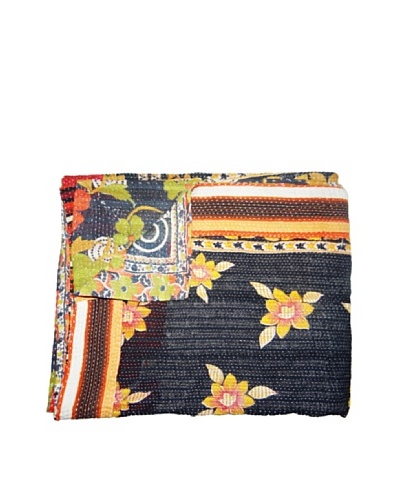 Vintage Kantha Throw, Multi, 60 x 75