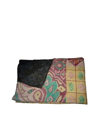 Vintage Navneet Kantha Throw, Multi, 60 x 90