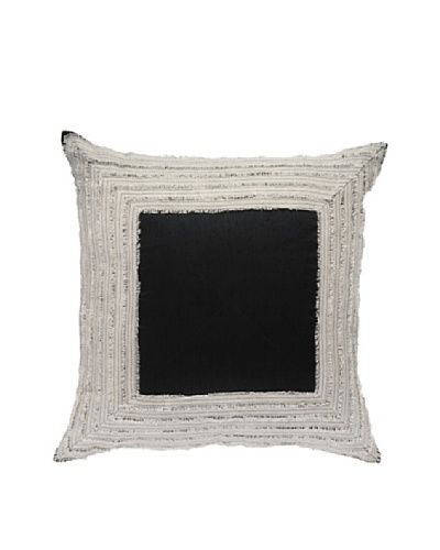 Edge Lounge Pillow, Black/Linen, 21 x 21As You See