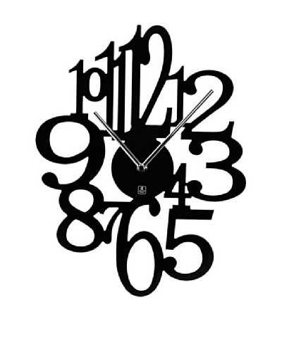 Wooden Wall Clock with Laser Cut Numbers and Metal Hands, 15″