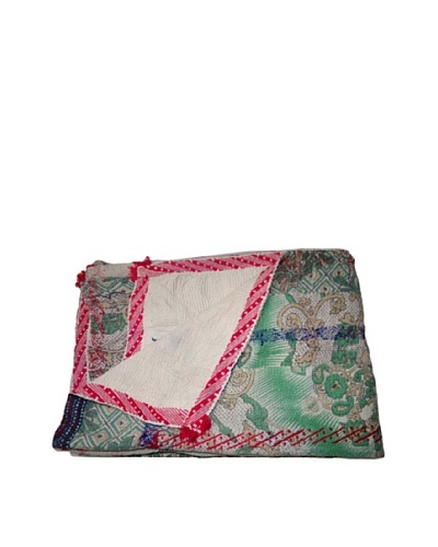 Vintage Aakaanksha Kantha Throw, Multi, 60″ x 90″