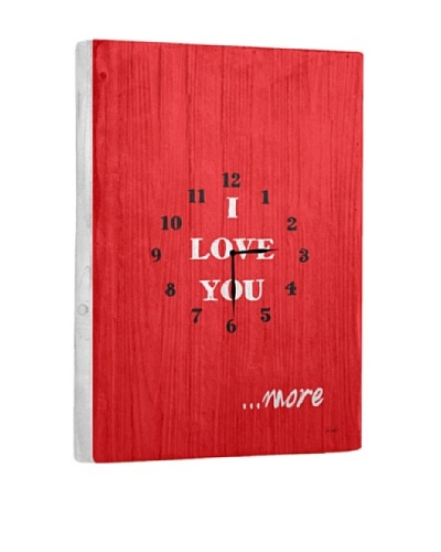 I Love You More Reclaimed Wood Clock